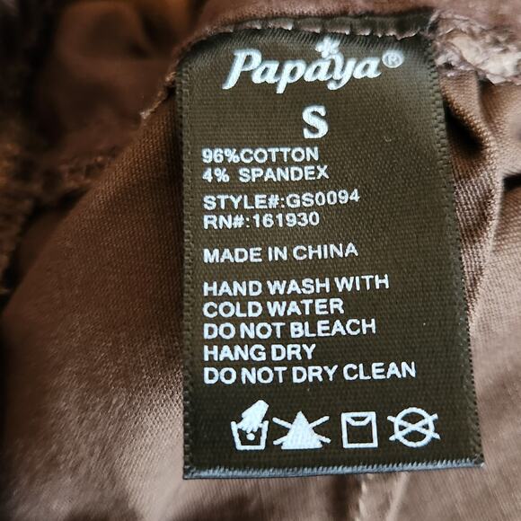 Papaya Brown Khaki Joggers with Pockets Size Small - Picture 4 of 14